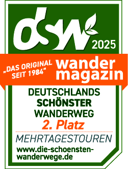 Siegel 2. Platz DSW 2025 Mehrtagestouren